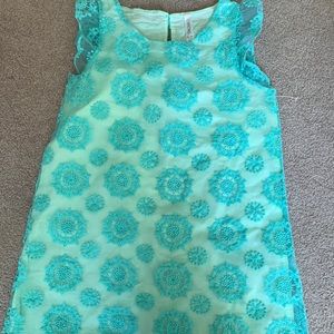 Beautiful girls Aqua Cherokee dress size 14-16 beautiful embroidery